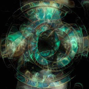 Astronomical Clock in  Azure Light